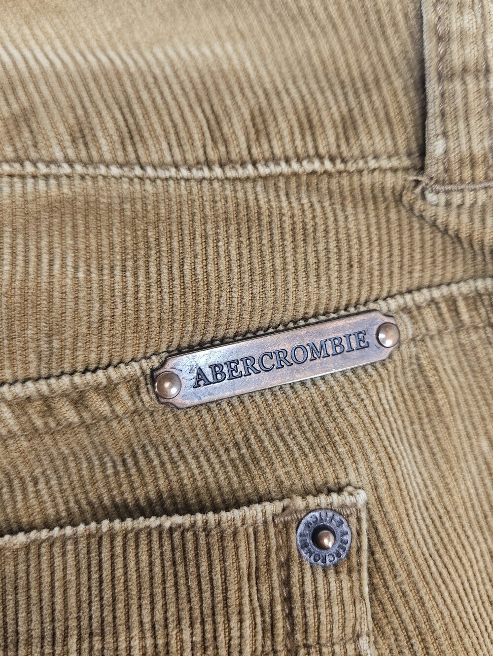 Vintage Late 90s Abercrombie & Fitch Low Rise Corduroy Pants Size 6 - Picture 7 of 7